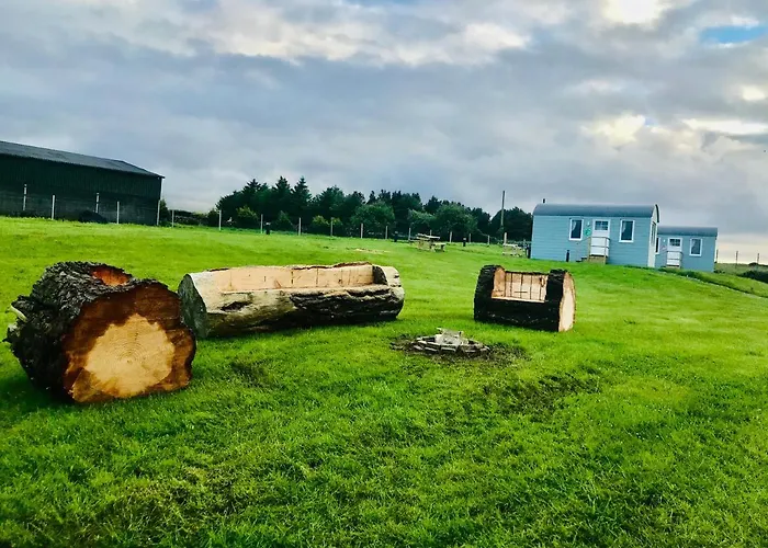 Apartmán The Lazy Llama Shepherd Hut Campview Farm *